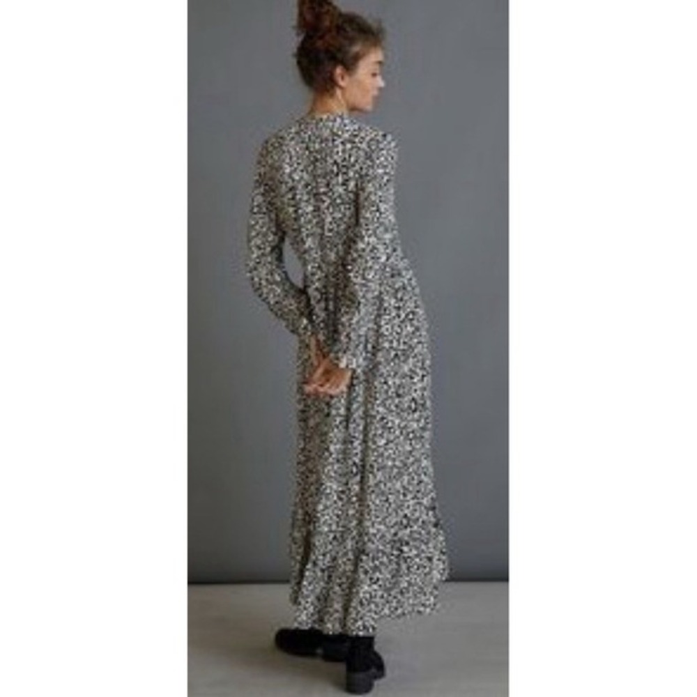 Anthropologie Mare Mare White LYNDA Leopard Print Maxi Dress Medium - Picture 3 of 11